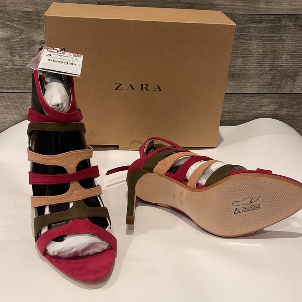 Zara NWT Colorful high heels Sexy Sandals - Picture 3 of 7